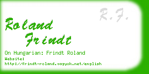 roland frindt business card